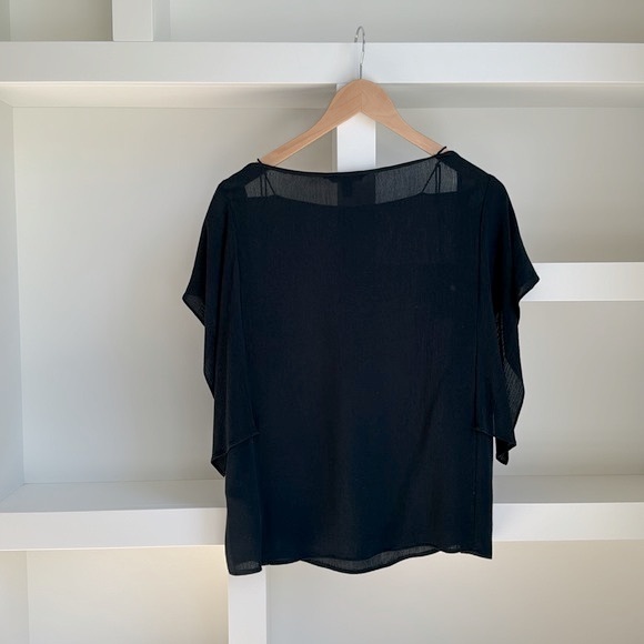 Banana Republic butterfly wing top in dark green - Picture 4 of 9